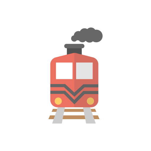 Railway pollution free icon vector