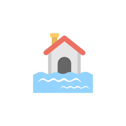 Rising seawater free icon vector