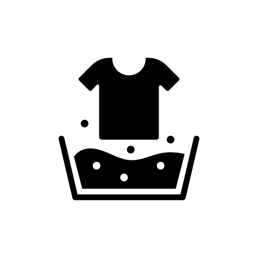 Shirt in tub icon vector