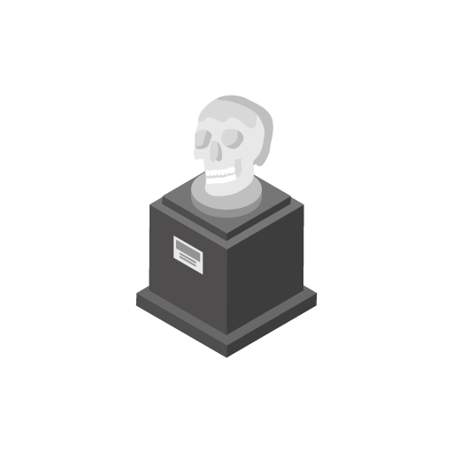 Skull statue vector image
