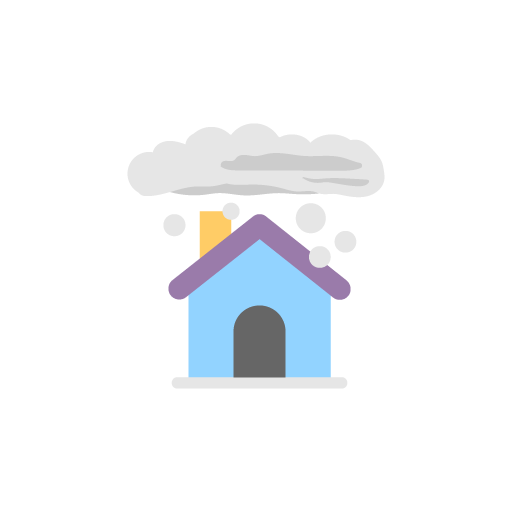 Snowfall house free icon vector