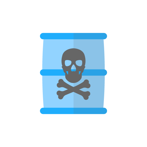 Tank with poison free icon vector