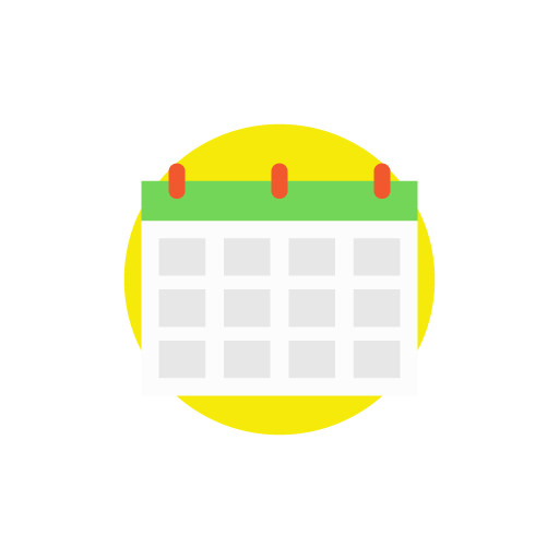 12 month calender free color icon image