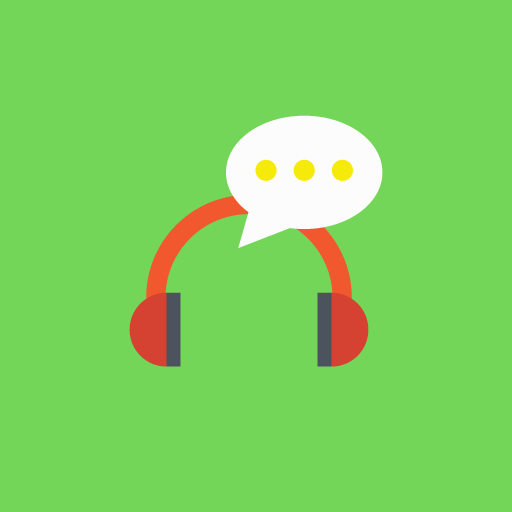 Headphone talking free color icon image