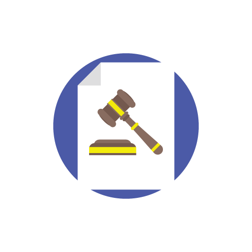 Law hammer free color icon image