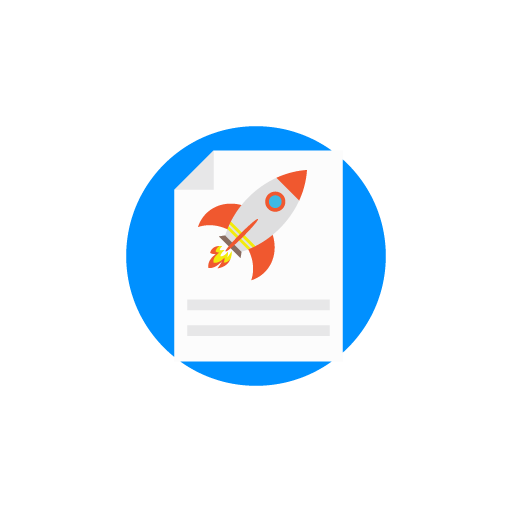 Rocket launch free color icon image