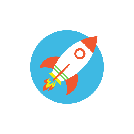 Rocket launched free color icon image