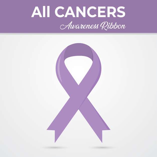All cancers awareness ribbon vector