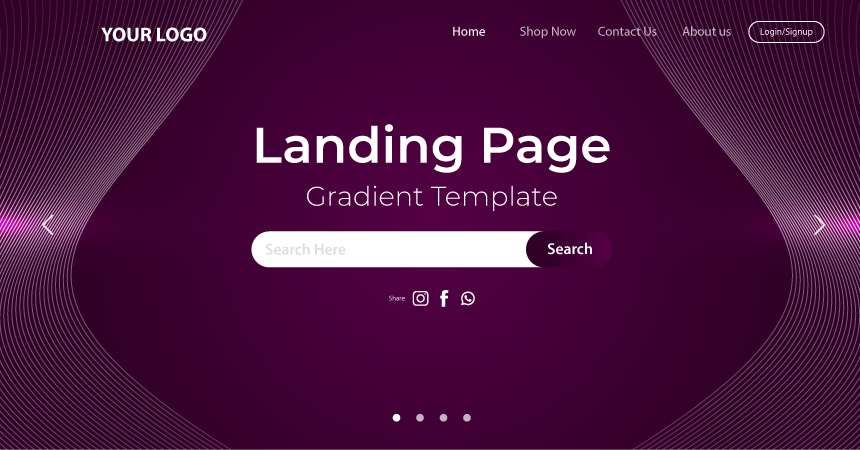Attractive landing page design template