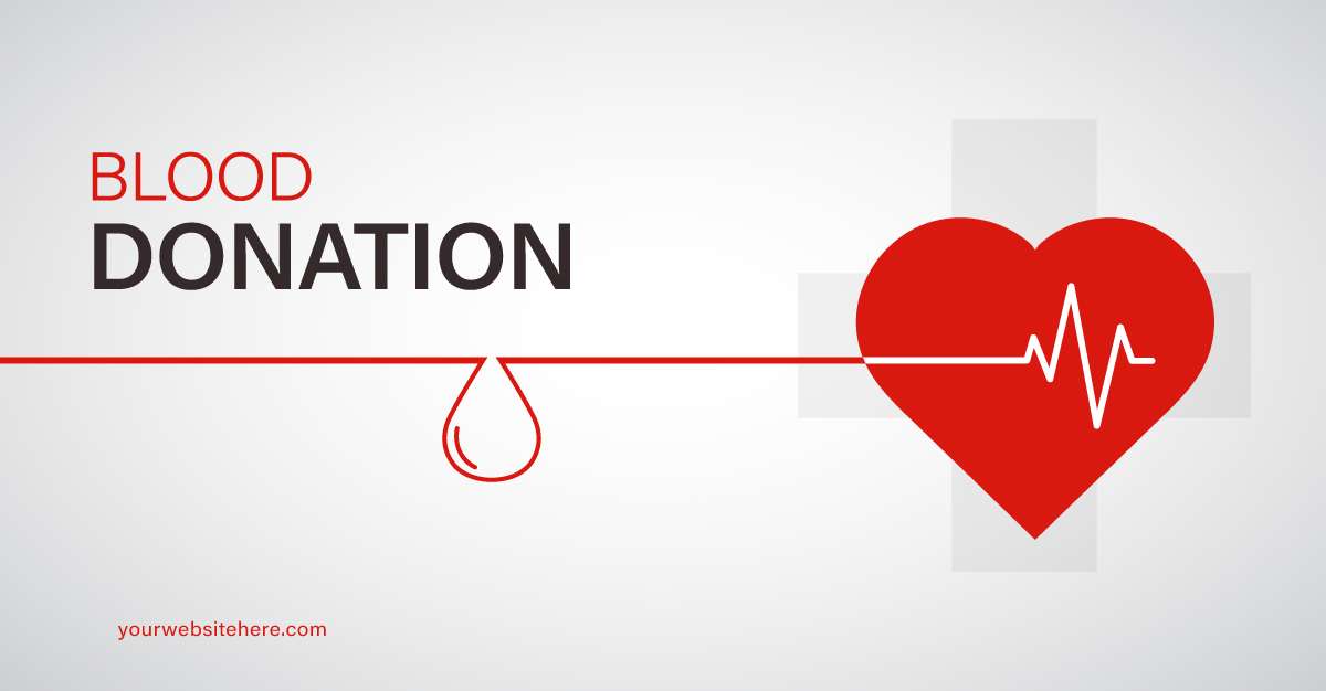 blood donation abstract banner with heart