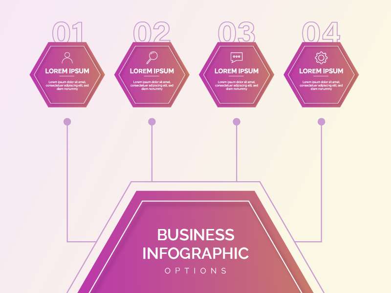 business infographic options template
