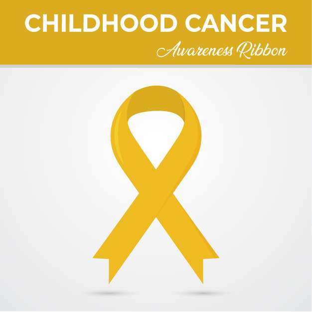 Childhood cancer awareness ribbon vector