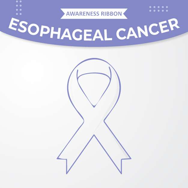 Esophageal cancer awareness ribbon free vector