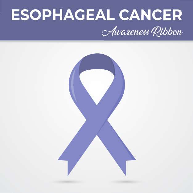 Esophageal cancer awareness ribbon vector