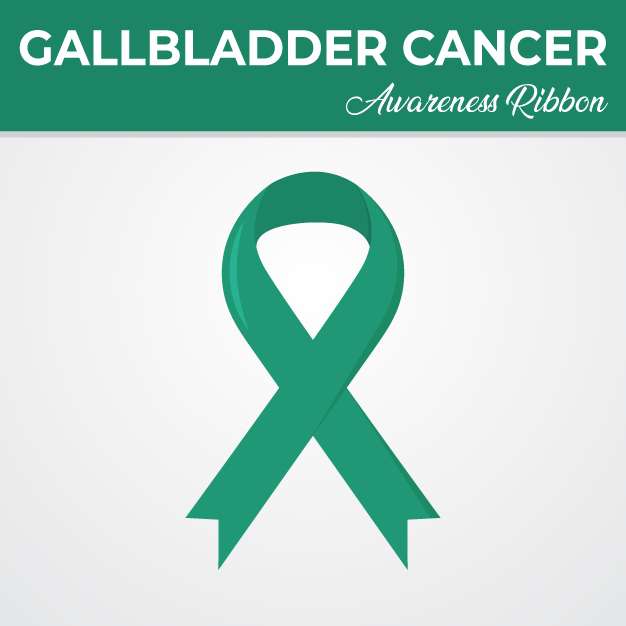 gallbladder cancer awareness ribbon vector