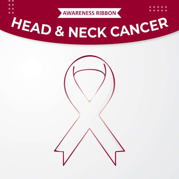 Head neck cancer awareness ribbon free vector