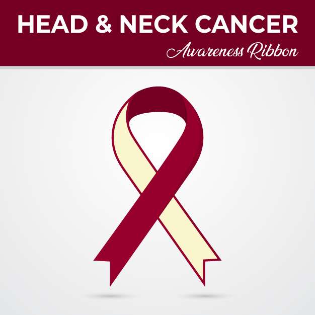 Head and neck cancer awareness ribbon vector