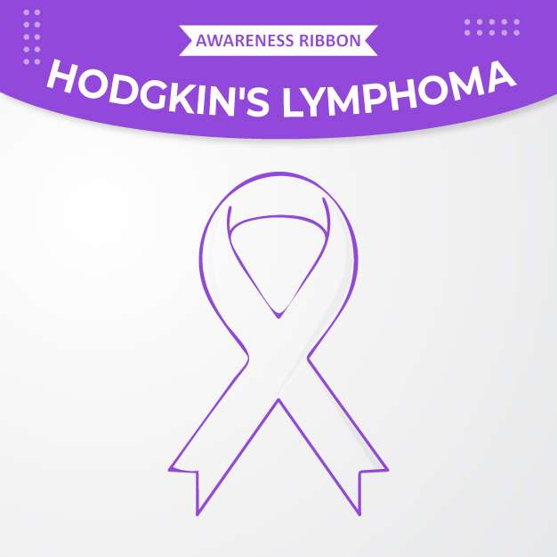 Hodgkin’s lymphoma awareness ribbon free vector