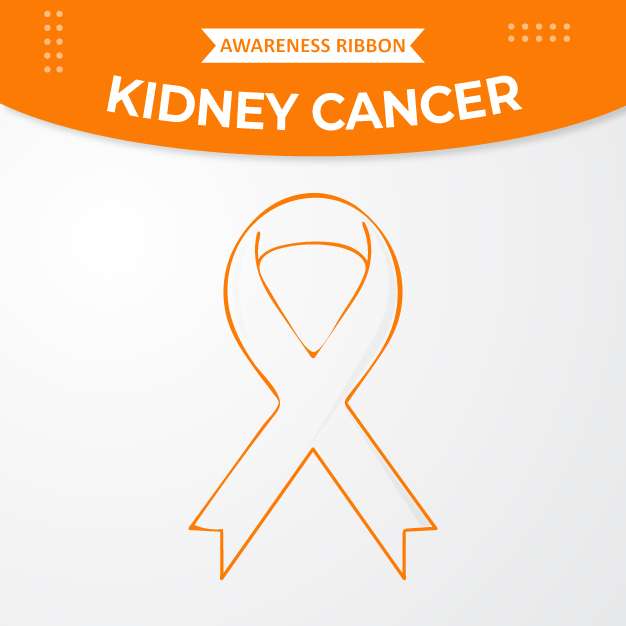 Kidney cancer awareness ribbon free vector