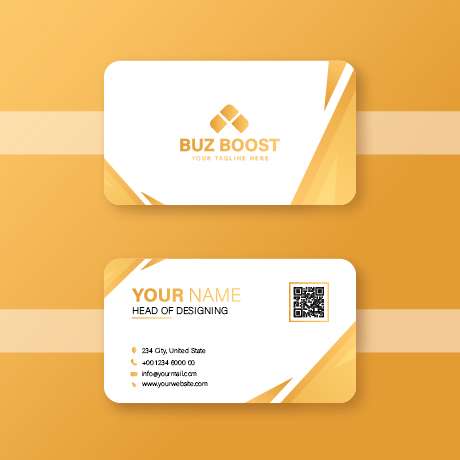 Light golden gradient business card template