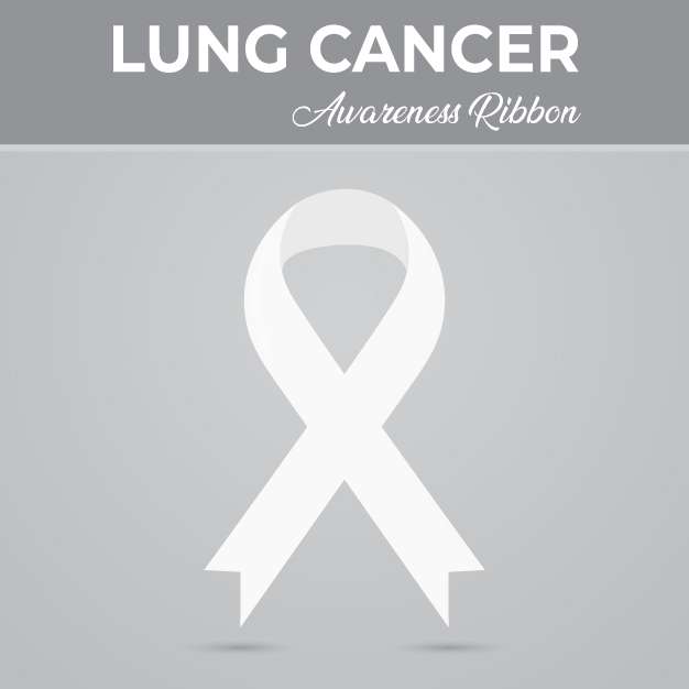 lung cancer awareness ribbon vector