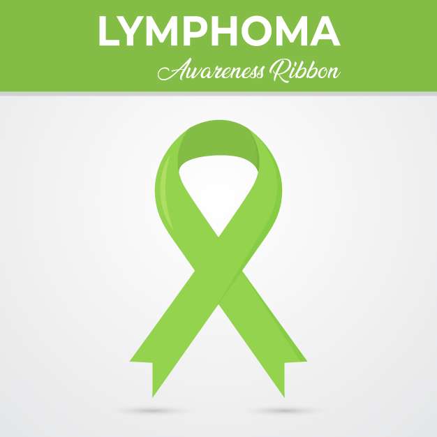 Lymphoma cancer awareness ribbon vector