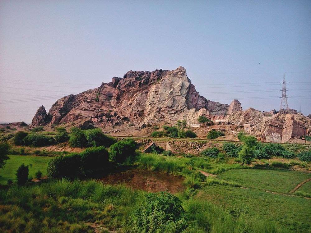 Mountain of rocks landscape image