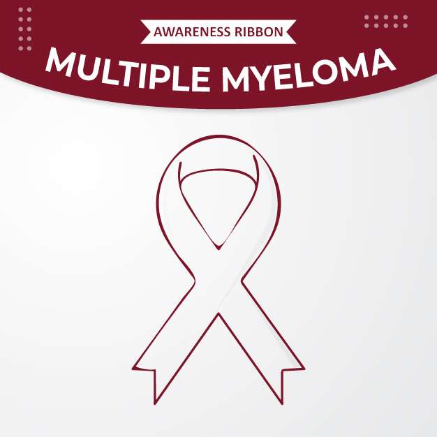 Multiple myeloma awareness ribbon free vector