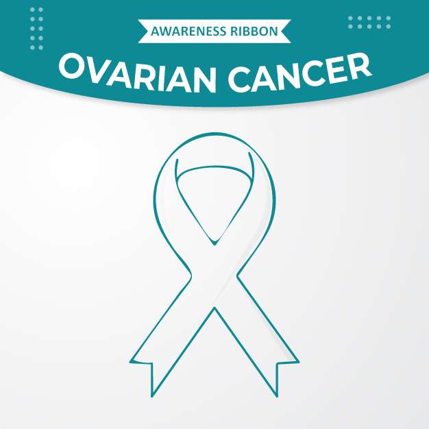 Ovarian cancer awareness ribbon free vector