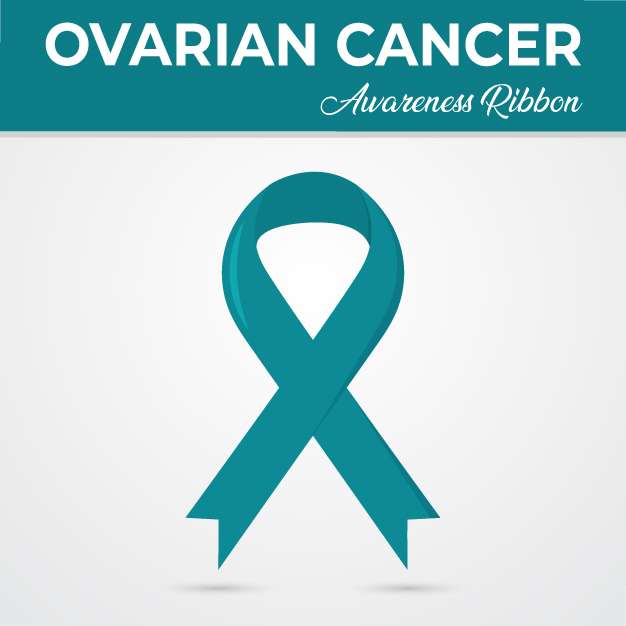 Ovarian cancer awareness ribbon vector