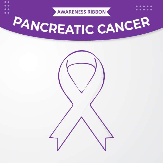 Pancreatic cancer awareness ribbon free vector