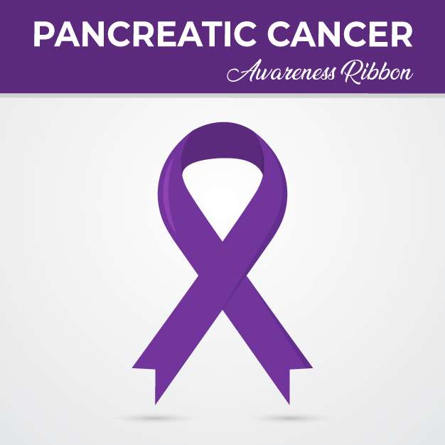 Pancreatic cancer awareness ribbon vector