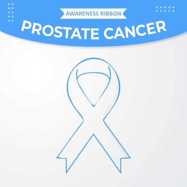 Prostate cancer awareness ribbon free vector