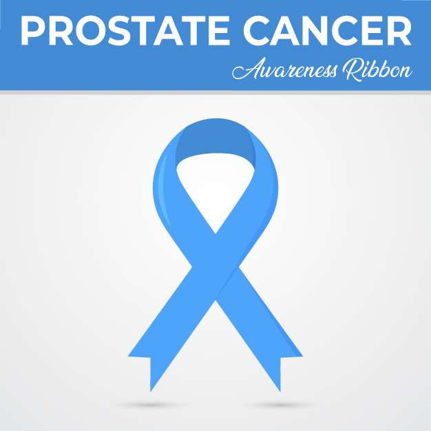 Prostate cancer awareness ribbon vector