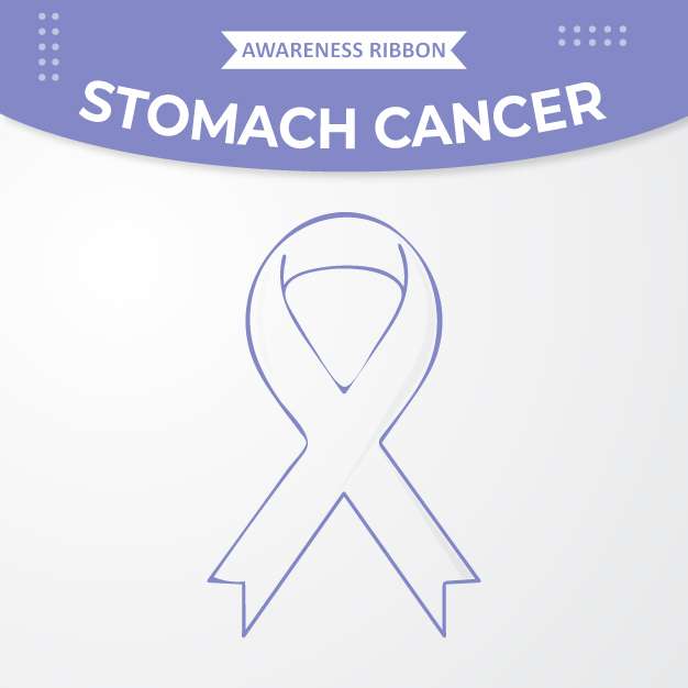 Stomach cancer awareness ribbon free vector