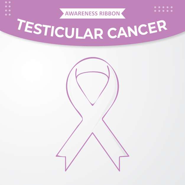 Testicular cancer awareness ribbon free vector