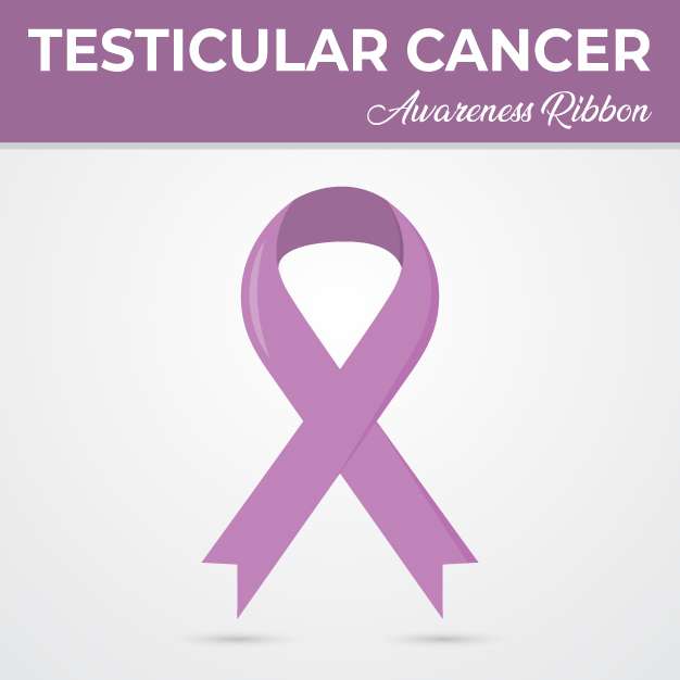 Testicular cancer awareness ribbon vector