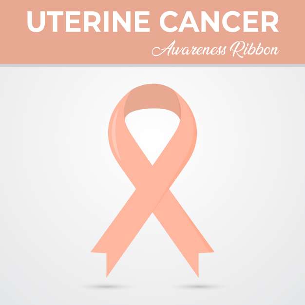Uterine cancer awareness ribbon vector