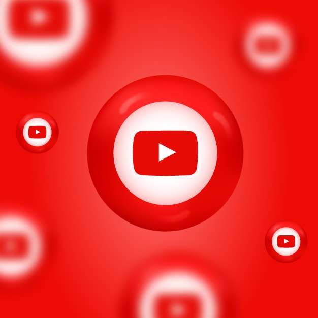 3d youtube logo premium vector download