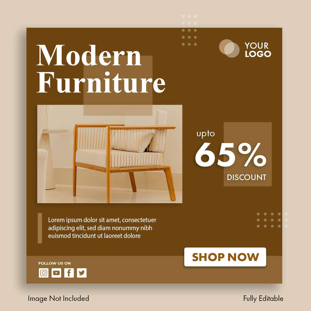 Modern furniture instagram social media post