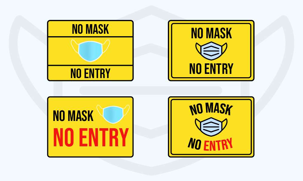 No mask no entry- covid 19 sops vector download