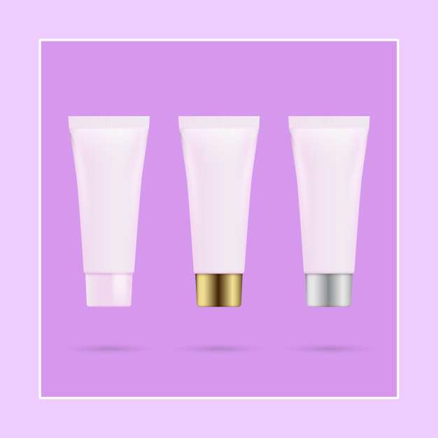 Beauty products realistic vector with colorful gradient