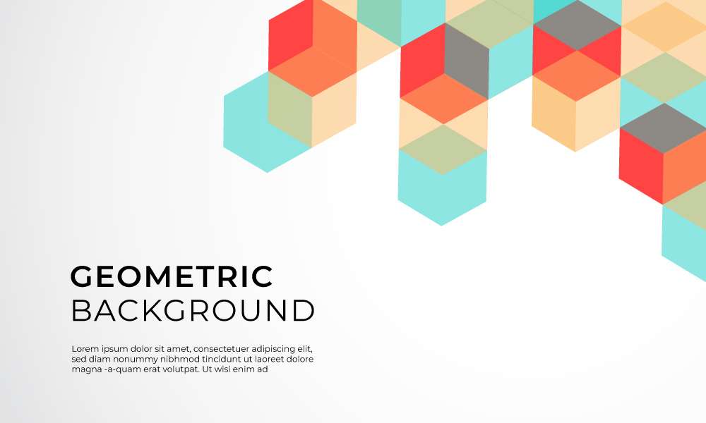 Geometric shape abstract art free vector background