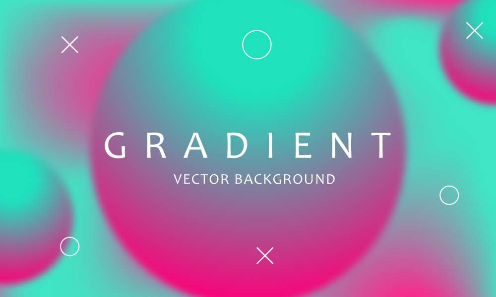 Mesh gradient background with light teal and pink color and circle shape blur