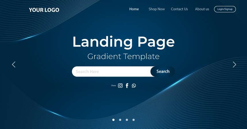 Free modern website landing page design template