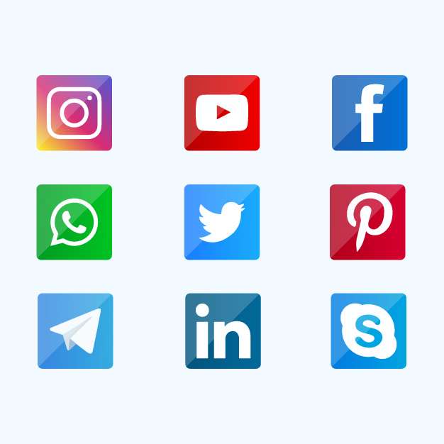 Social media icons vector collection free download