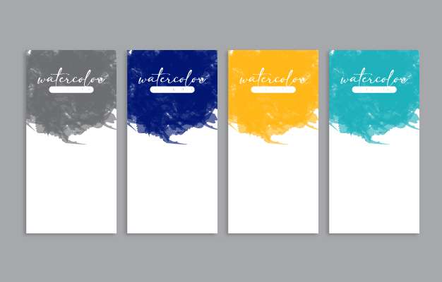 Watercolor banner background free vector