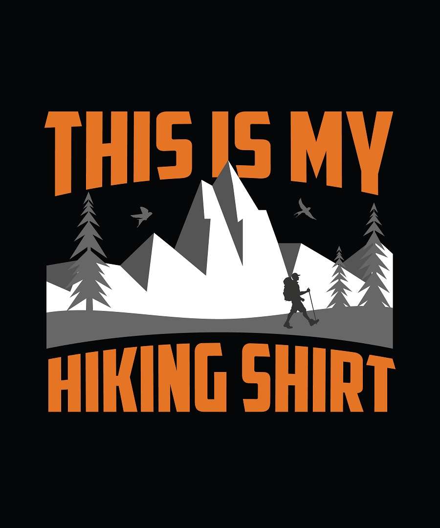 Hiking shirt design free download