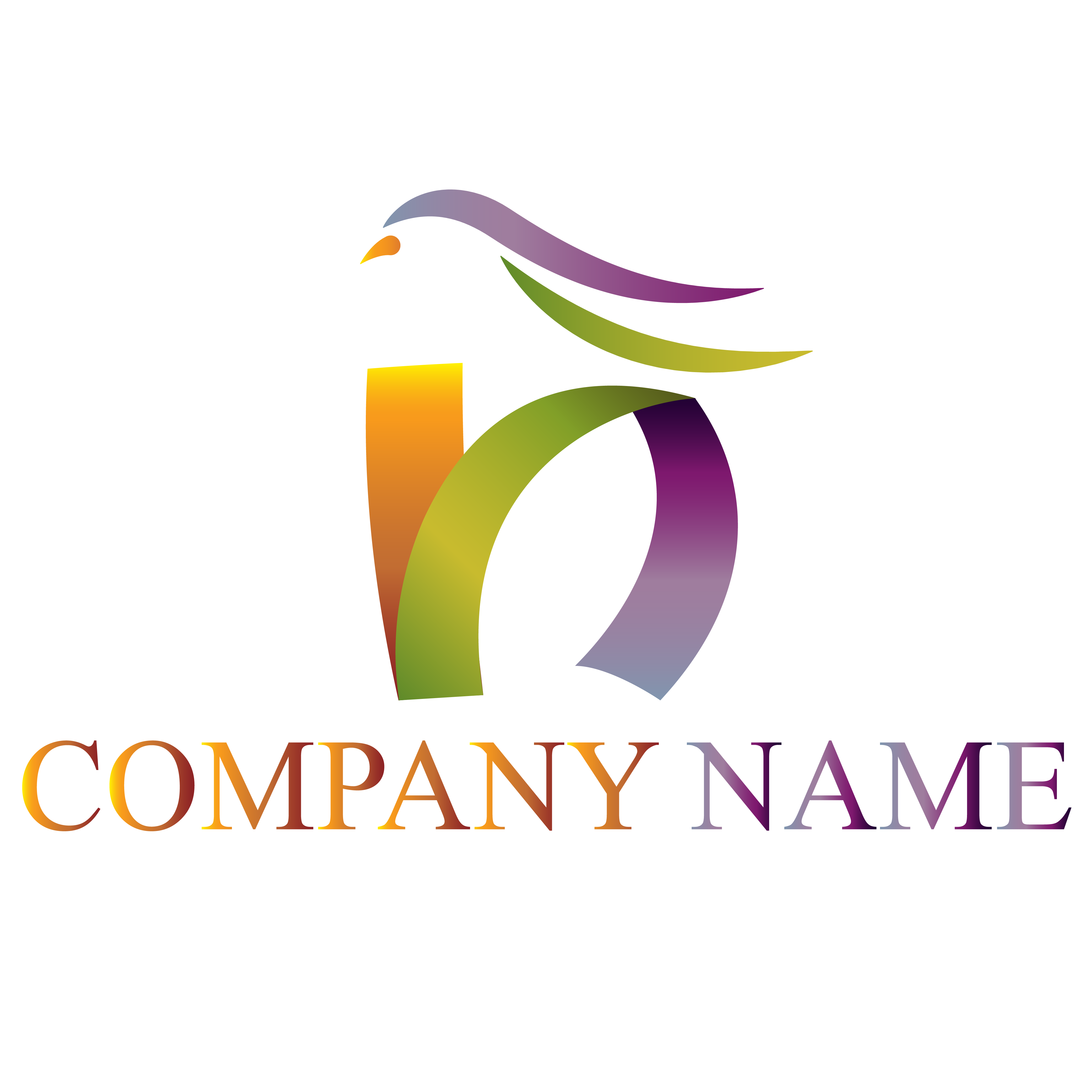 Modern company logo design with mockup