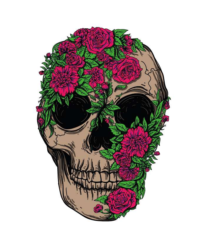Wild Floral Skull